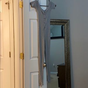 Grey short sleeve romper